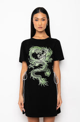 LUCKY YOU GRAPHIC T SHIRT DRESS
