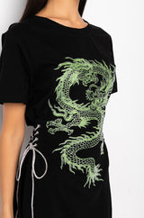 LUCKY YOU GRAPHIC T SHIRT DRESS