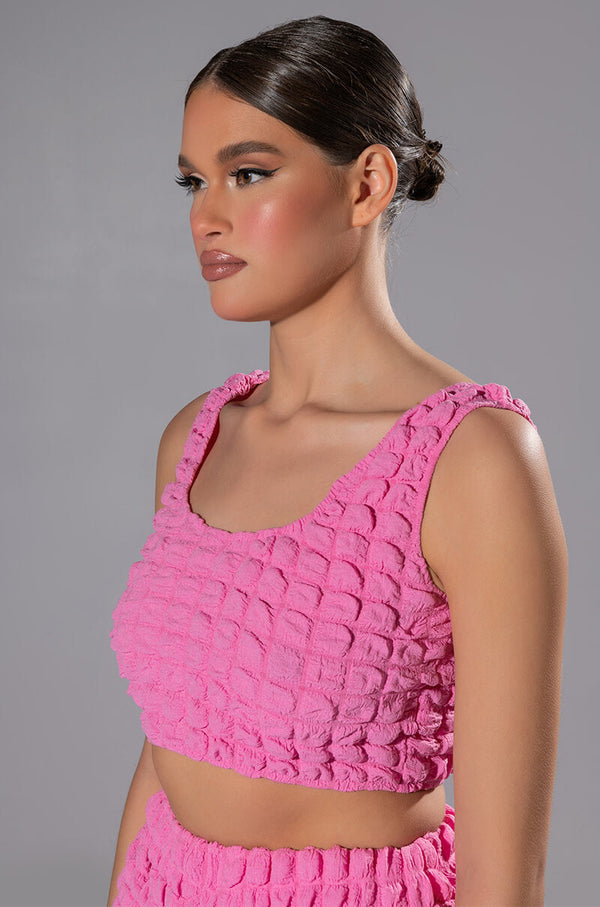 LUCY TEXTURED CROP TANK TOP
