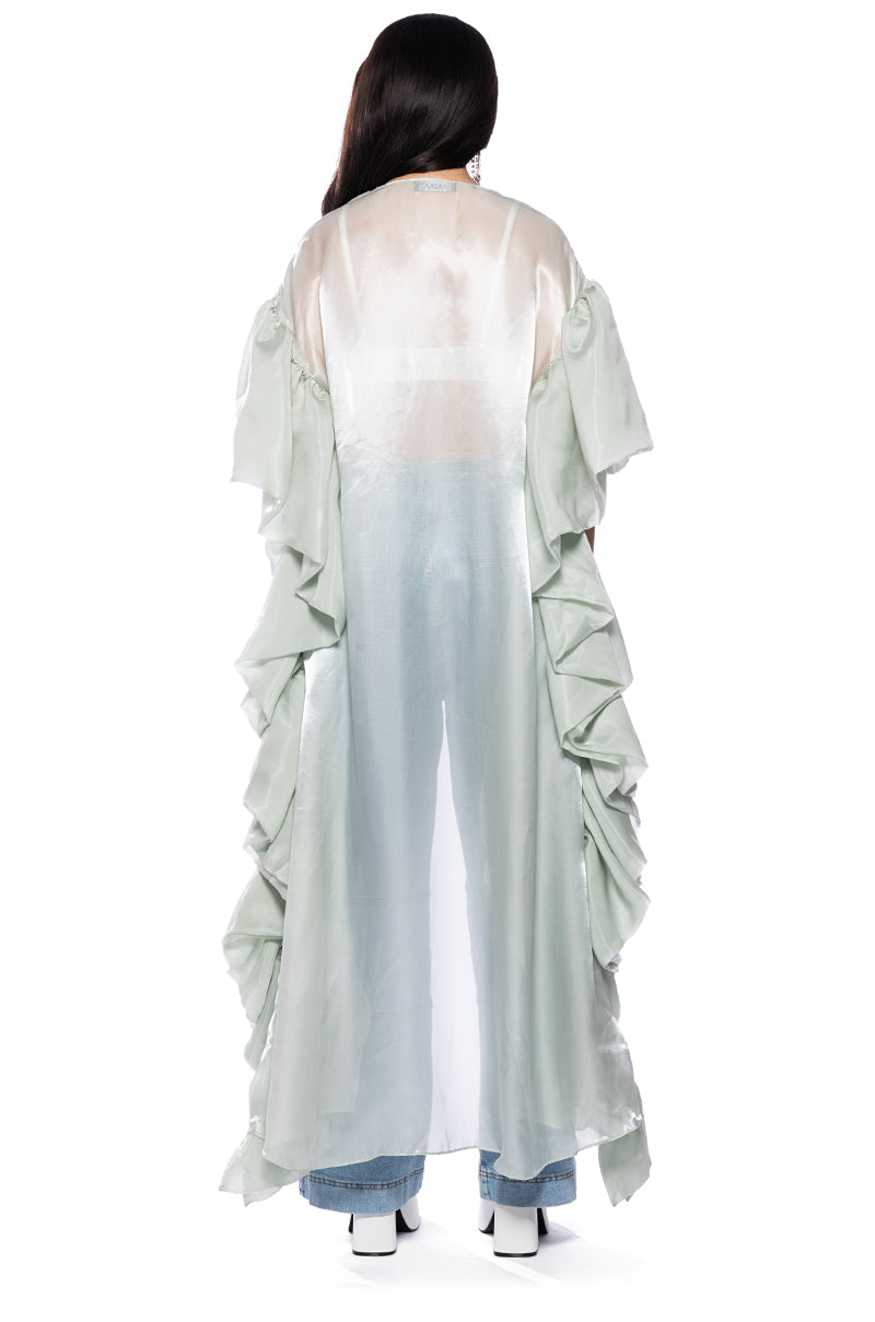 LUXE RUFFLE SLEEVE DUSTER