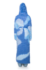 LYLA ULTRA FUZZY COLORBLOCK HOODED CARDIGAN