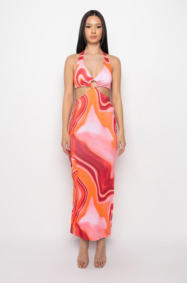 MADE FOR THIS MAXI HALTER TOP DRESS