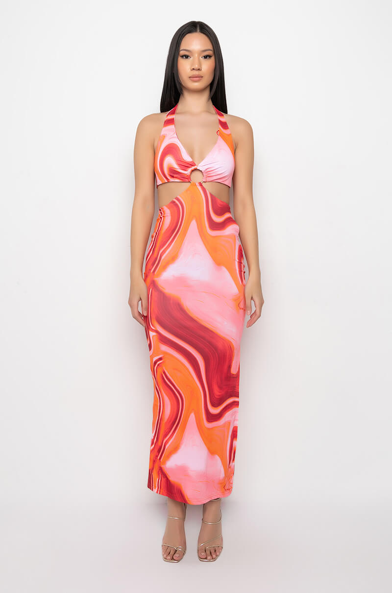 MADE FOR THIS MAXI HALTER TOP DRESS