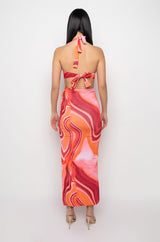 MADE FOR THIS MAXI HALTER TOP DRESS