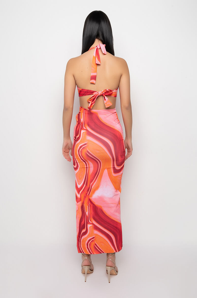 MADE FOR THIS MAXI HALTER TOP DRESS