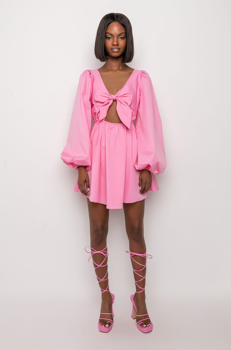 MADE OF SUNLIGHT OFF THE SHOULDER MINI DRESS