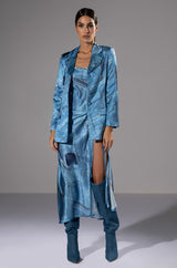 MADE YOU LOOK PRINTED DRESS AND BLAZER