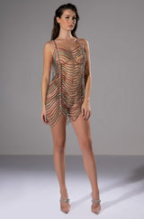 MADE YOU LOOK RHINESTONE MINI DRESS