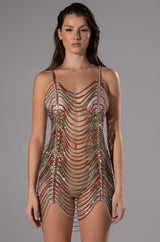 MADE YOU LOOK RHINESTONE MINI DRESS