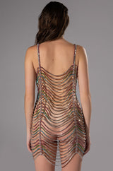 MADE YOU LOOK RHINESTONE MINI DRESS