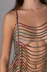 MADE YOU LOOK RHINESTONE MINI DRESS