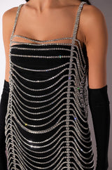 MADE YOU LOOK RHINESTONE MINI DRESS