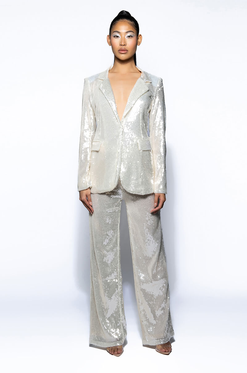 MAIN CHARACTER SEQUIN BLAZER AND SUIT PANT