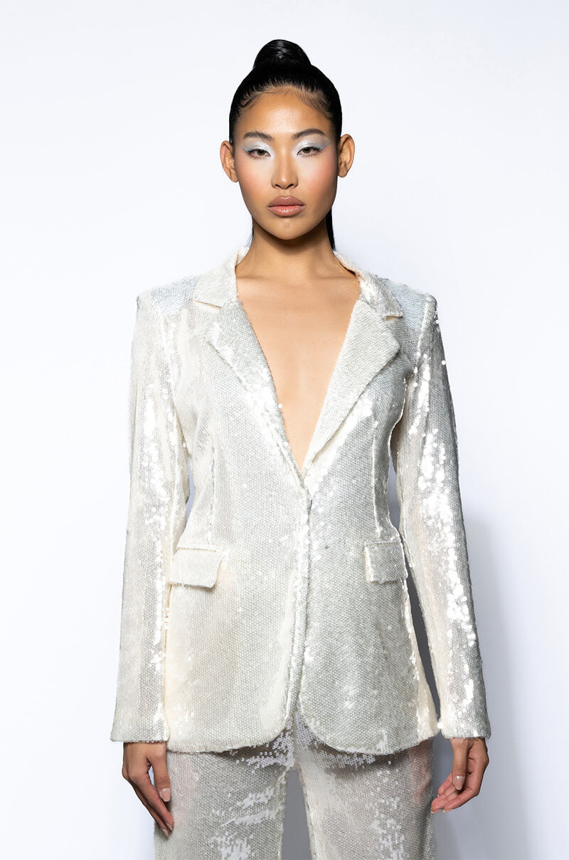 MAIN CHARACTER SEQUIN BLAZER AND SUIT PANT