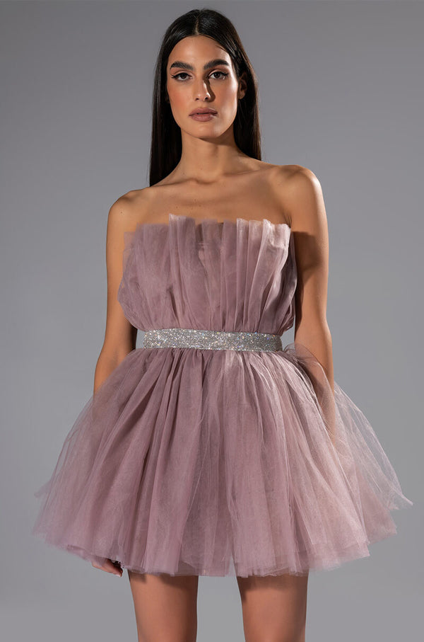 MAKE A MOVE TULLE MINI DRESS