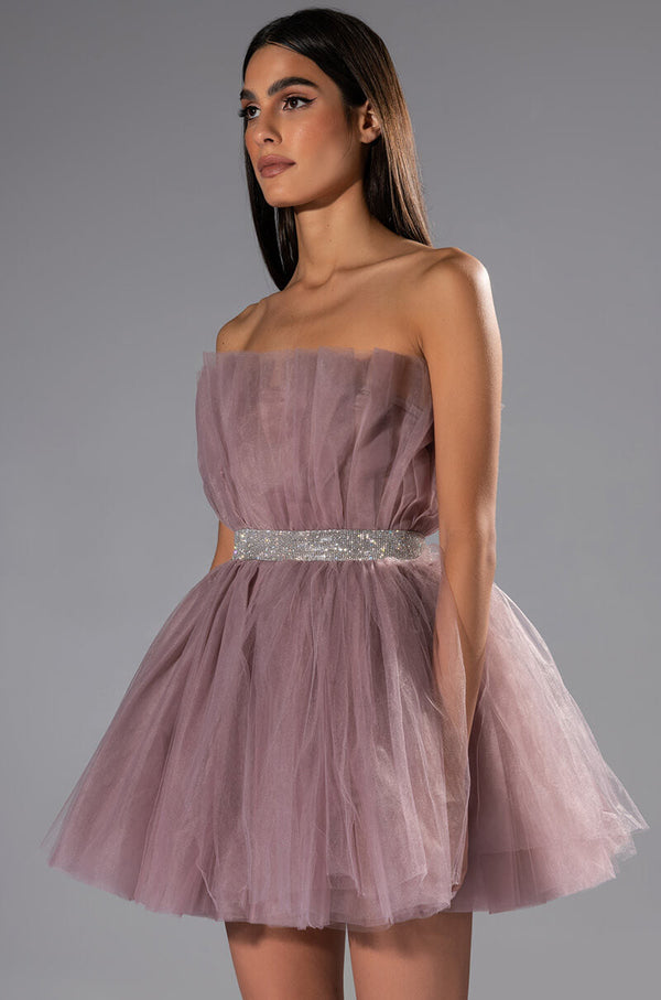 MAKE A MOVE TULLE MINI DRESS