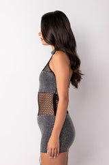 MAKE IT RIGHT HALTER TOP RHINESTONE MINI DRESS