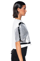 MAKE IT SHINE SEQUIN DETAIL T-SHIRT