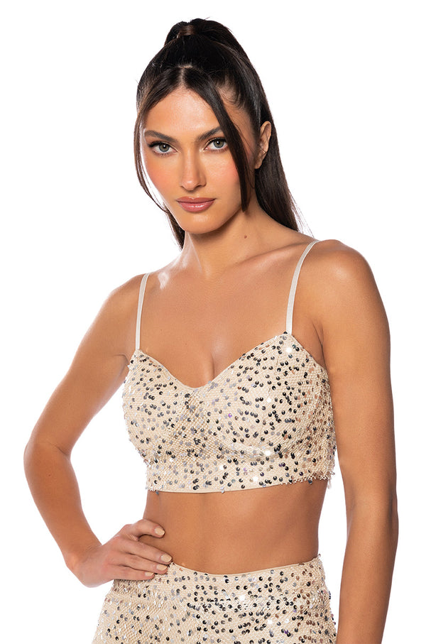MAKE TIME FOR ME SPARKLE TOP
