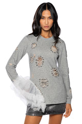 MARIELLA EMBELLISHED SWEATSHIRT