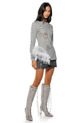 MARIELLA EMBELLISHED SWEATSHIRT