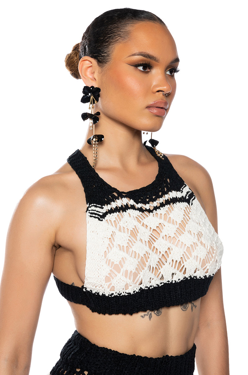 MARINA COLOR BLOCK CROCHET BRALETTE