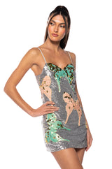 MARIPOSA STRAPLESS SEQUIN MINI DRESS