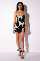 MARIPOSA STRAPLESS SEQUIN MINI DRESS