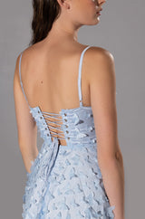 MARIPOSA SLEEVELESS APPLIQUE MIDI DRESS
