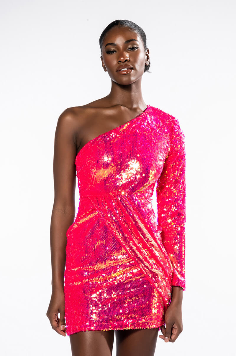 MAXIMUM SEQUIN MINI DRESS