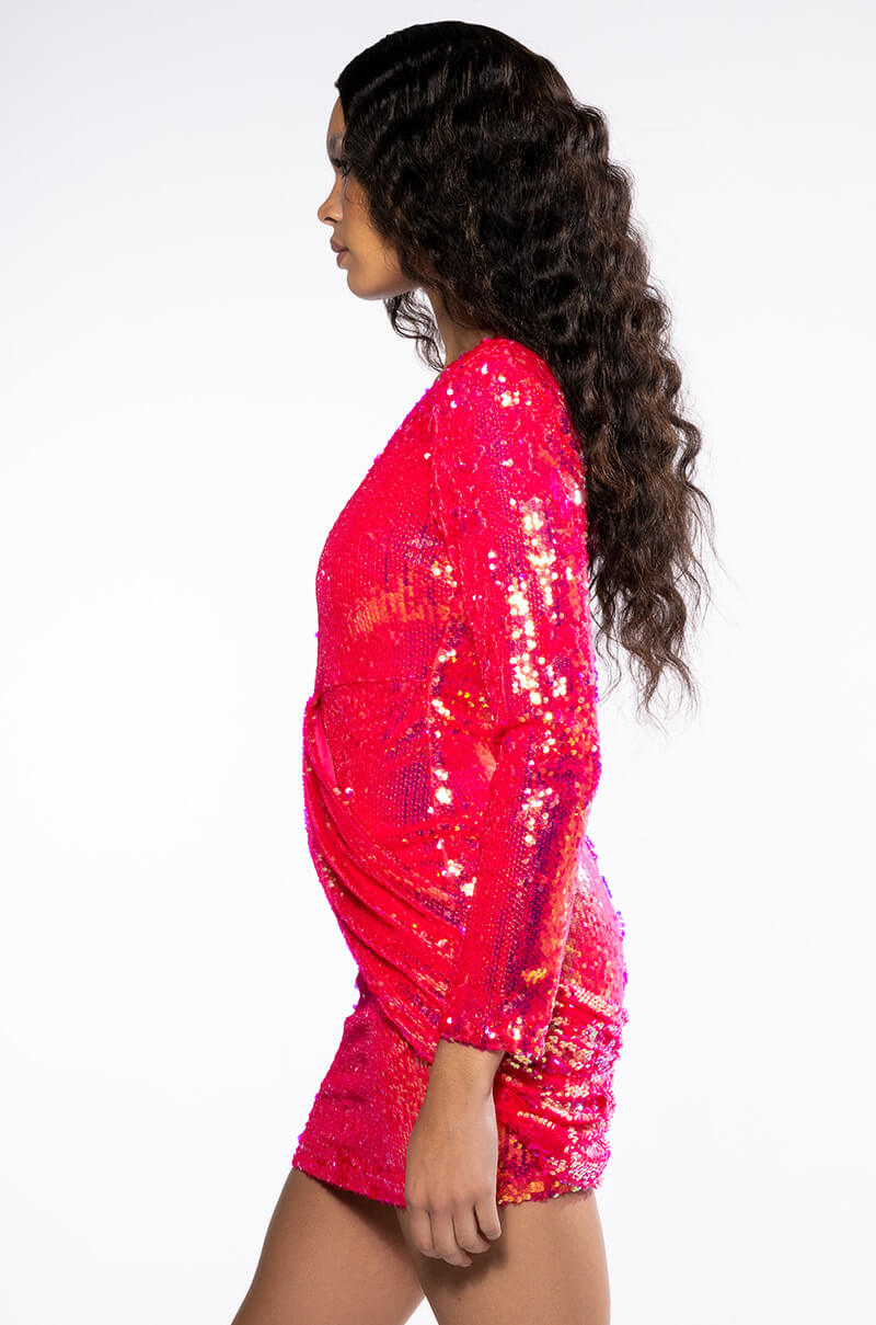 MAXIMUM SEQUIN MINI DRESS