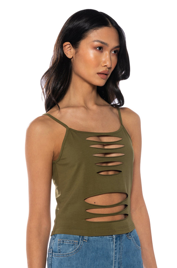 TIANA DISTRESSED TANK TOP