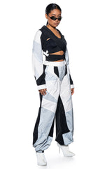 MEANS BUSINESS NYLON CUT OUT TOP