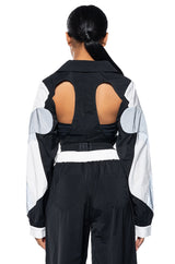 MEANS BUSINESS NYLON CUT OUT TOP