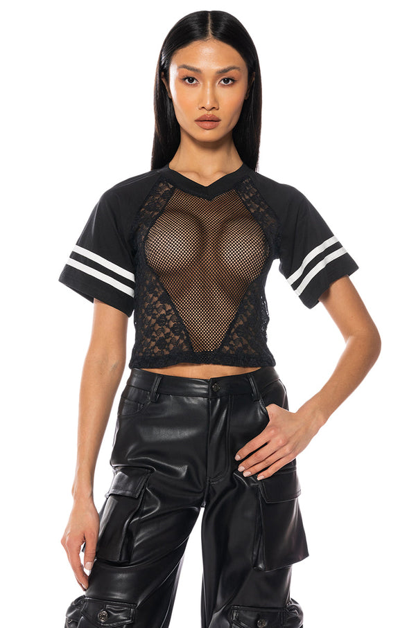 MESH WITH ME SIDE SLIT TOP