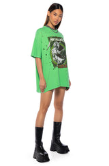 METALLICA GRAPHIC T SHIRT IN GREEN
