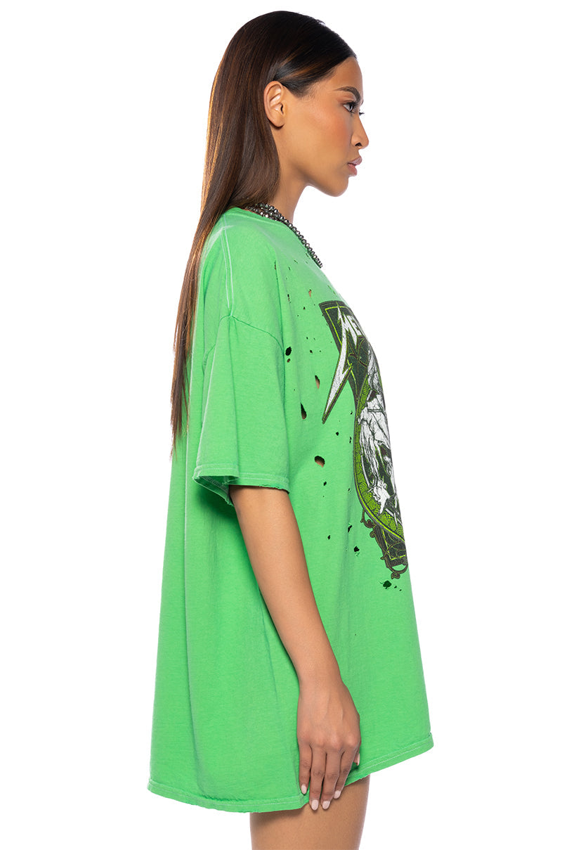 METALLICA GRAPHIC T SHIRT IN GREEN