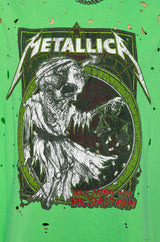 METALLICA GRAPHIC T SHIRT IN GREEN