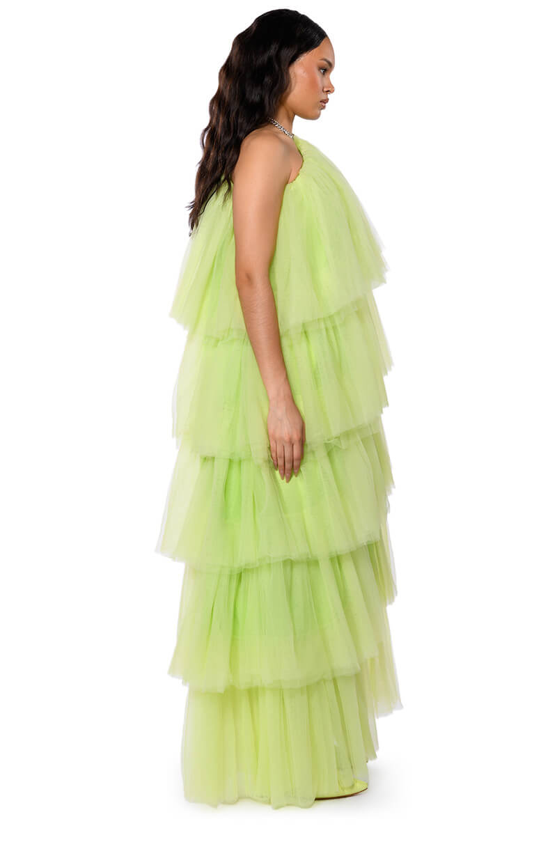 MIA ASYMMETRICAL LAYERED MAXI DRESS