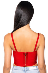 MIAMI MAMI SLEEVELESS KNIT CORSET TOP