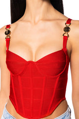 MIAMI MAMI SLEEVELESS KNIT CORSET TOP