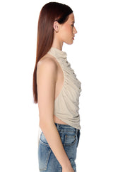 MIAMI NIGHTS SCRUNCH HALTER NECK TIE BACK TOP