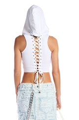 MICAELA HOODED CORSET TOP