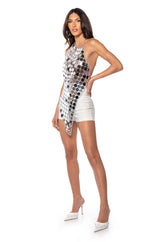 MICAH ASYMMETRICAL MIRROR TOP