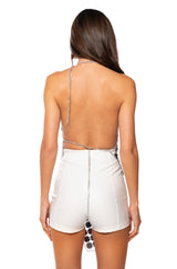 MICAH ASYMMETRICAL MIRROR TOP