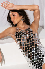 MICAH ASYMMETRICAL MIRROR TOP