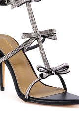 MICRODOSE BLACK SPARKLE STILETTO SANDAL