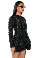 MIDNIGHT CITY LONG SLEEVE MINI DRESS