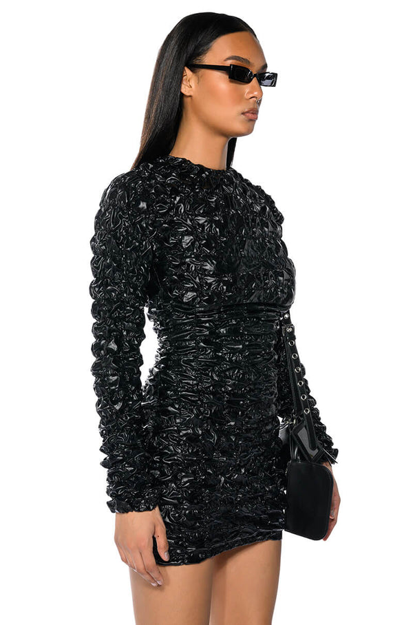MIDNIGHT CITY LONG SLEEVE MINI DRESS