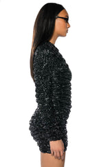 MIDNIGHT CITY LONG SLEEVE MINI DRESS